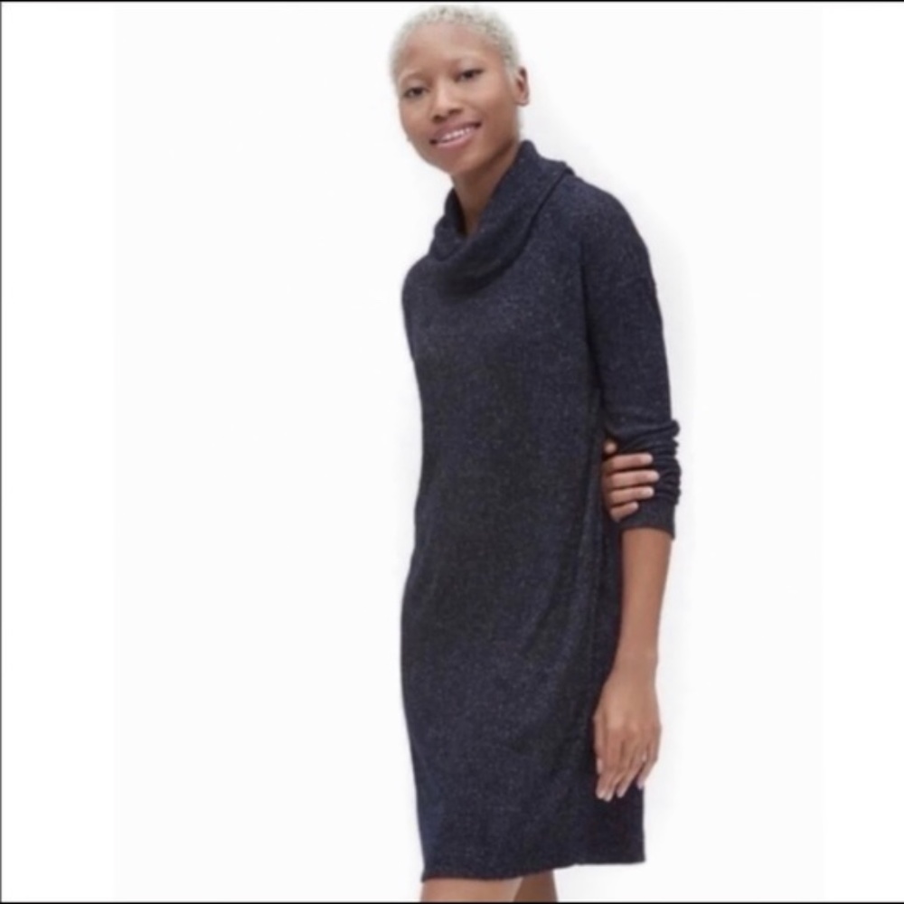 GAP Cowl Neck Marled Sweater Dress